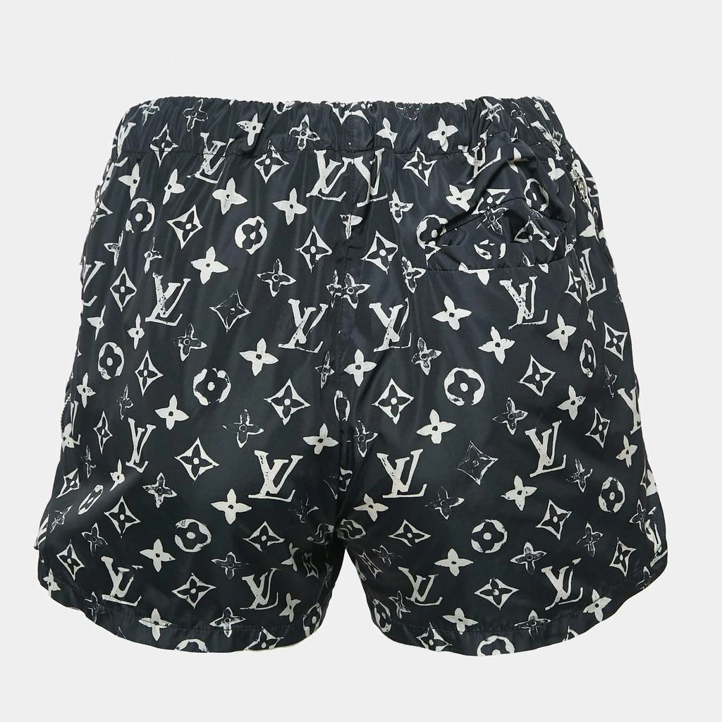 Louis Vuitton Louis Vuitton Black Stencil Effect Monogram Print Nylon Shorts M 2