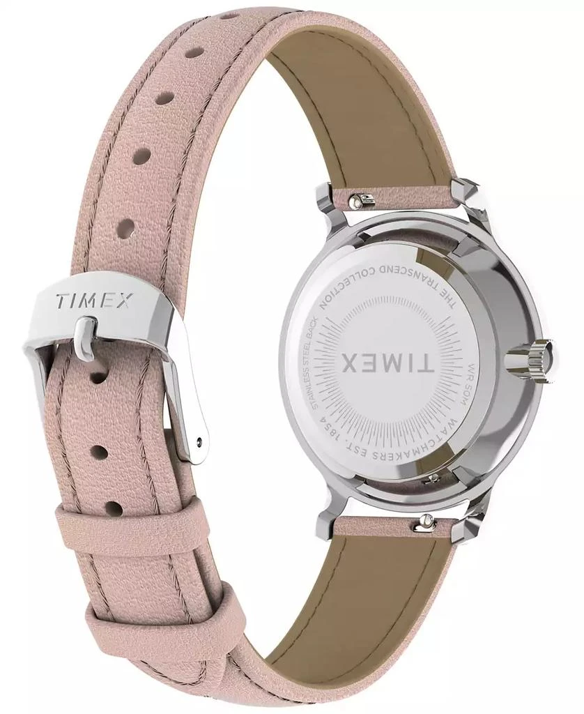 Timex Women's Analog Pink Leather Strap Watch, 31mm 3