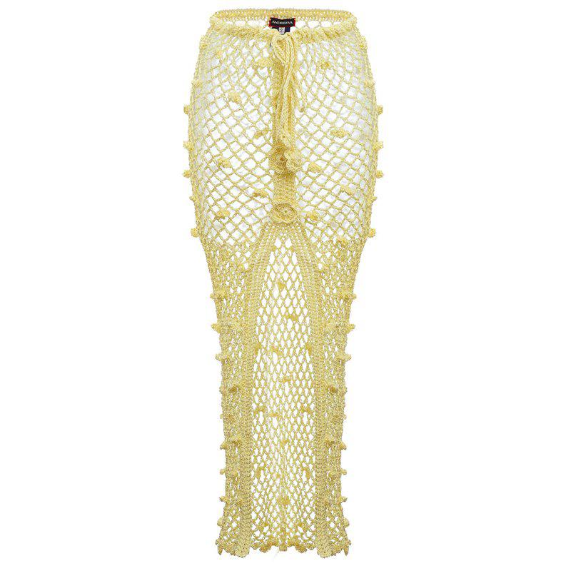 ANDREEVA Yellow Handmade Crochet Skirt