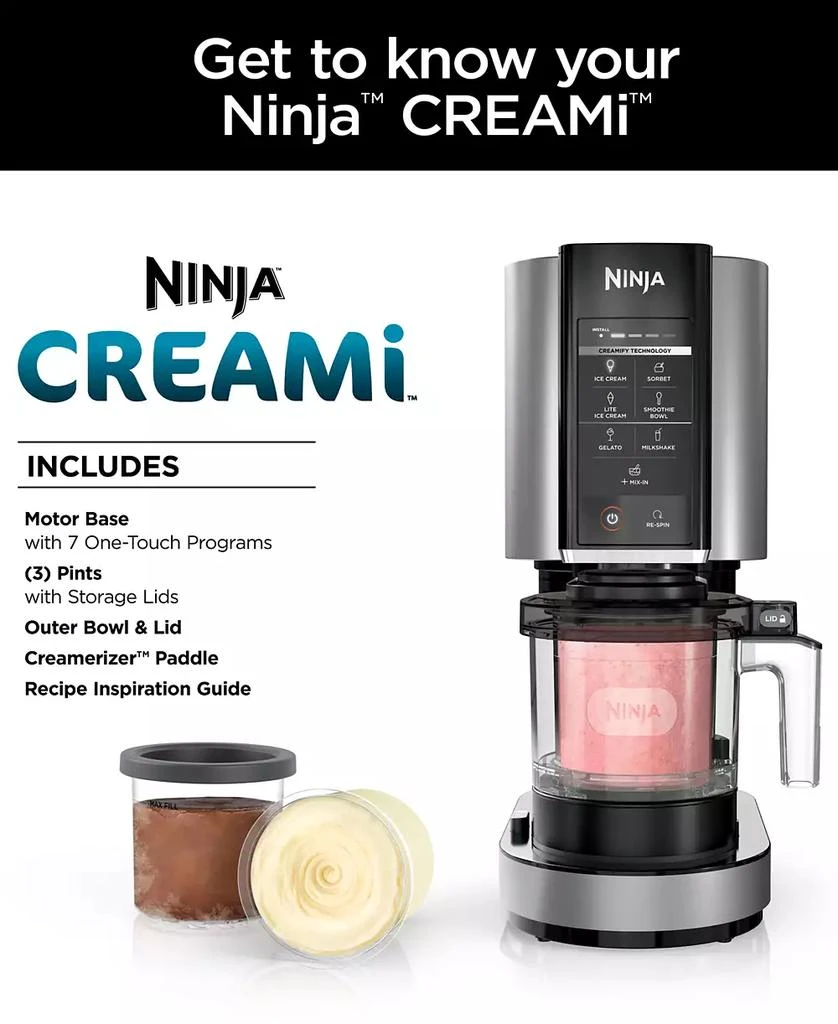 Ninja CREAMi, Ice Cream Maker, 7 One-Touch Programs - NC301 4