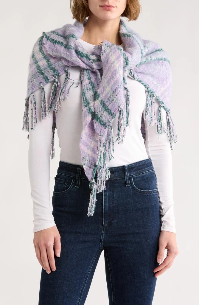 Vince Camuto Heritage Plaid Fringe Scarf
