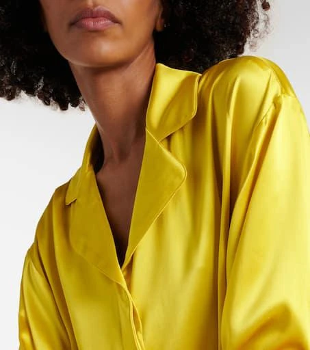 Max Mara Elegante Vasaio silk pajama shirt 4