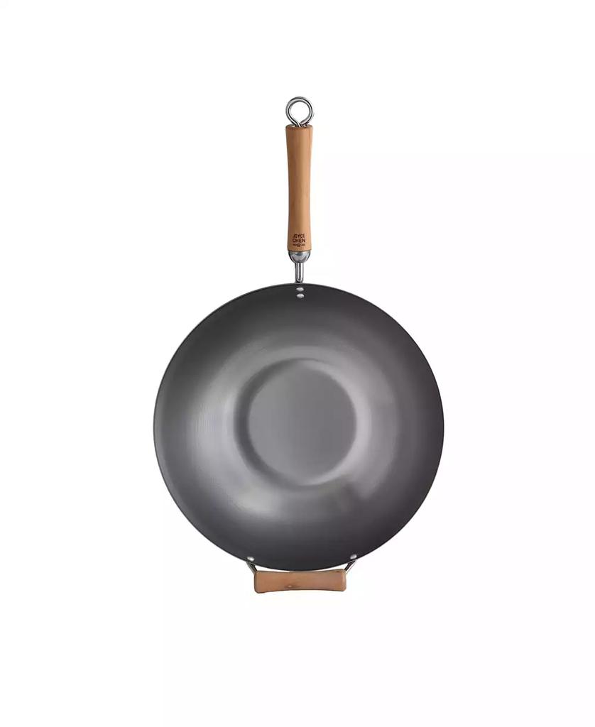 Honey Can Do Classic Series Uncoated Carbon Steel 4-Pc. Wok Set with Lid and Birch Handles