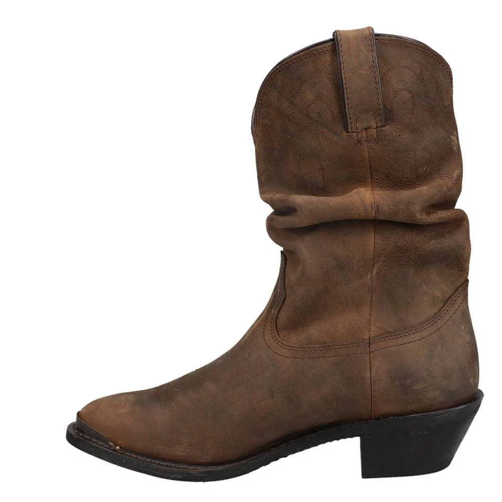 Durango Distressed Slouch Round Toe Pull On Cowboy Boots 3