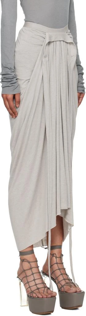 Rick Owens Off-White Concordians Knee Draped Midi Skirt 2
