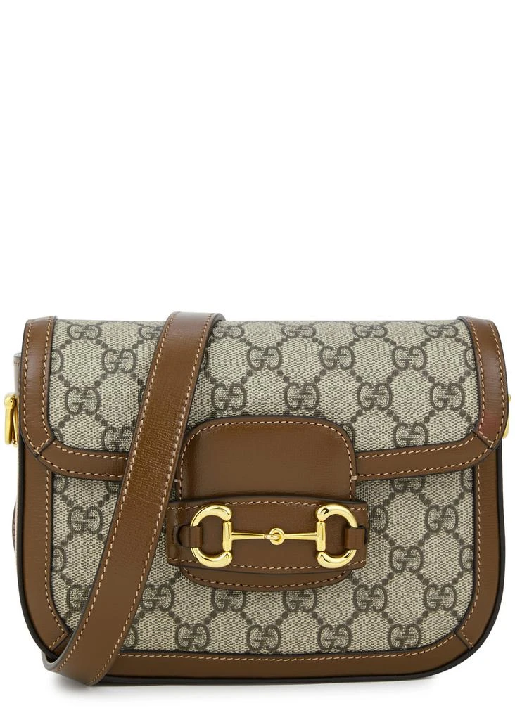 Gucci Horsebit 1955 mini monogrammed saddle bag 1