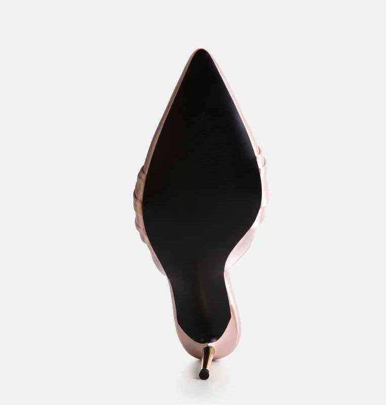 London Rag Queenie Satin Stiletto Mule Sandals 2