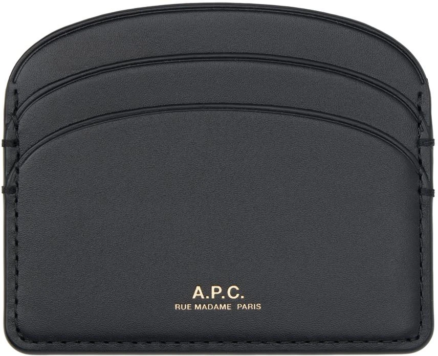 A.P.C. Black Demi-Lune Card Holder 1