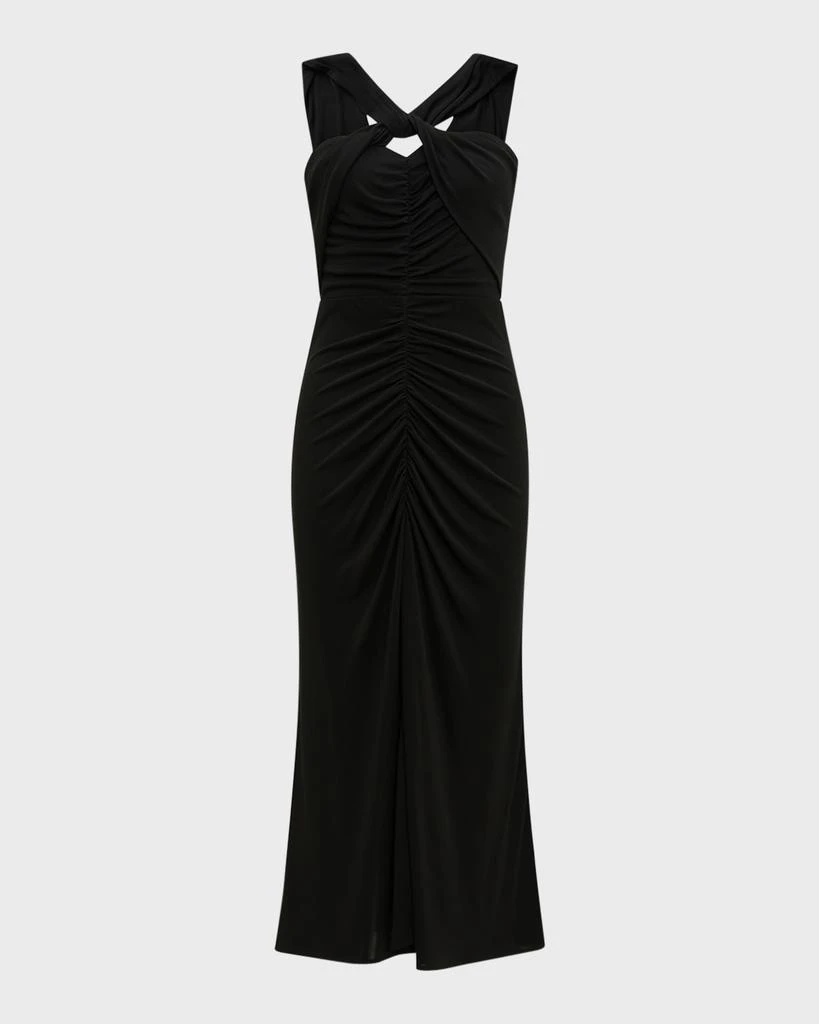Diane von Furstenberg Neely Ruched Cutout Jersey Midi Dress 1