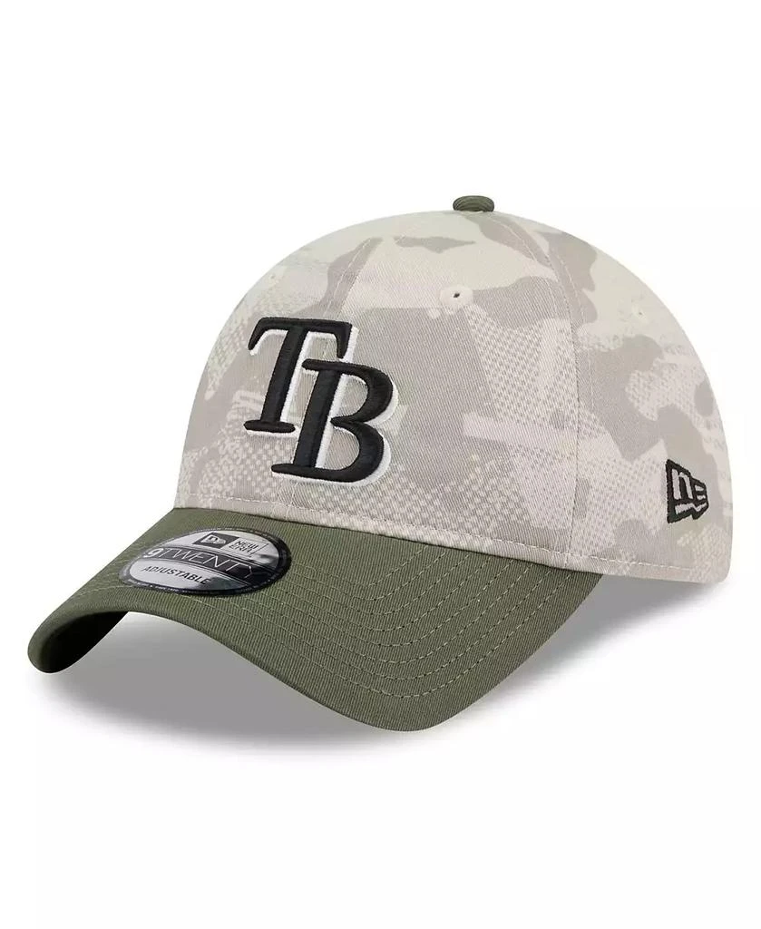 New Era Men's Light Beige/Olive Tampa Bay Rays 2025 Armed Forces Day 9TWENTY Adjustable Hat 3