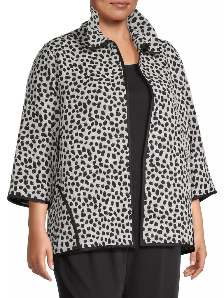 Caroline Rose Cheetah Jacquard Easy Jacket 4