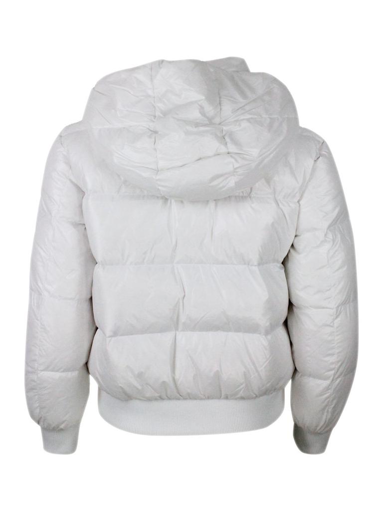 Shop Armani Exchange Hooded Zipped Puffer Jacket on Sale at