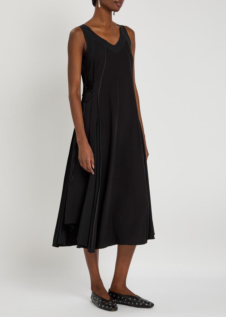 HIGH Good Fortune panelled satin midi dress