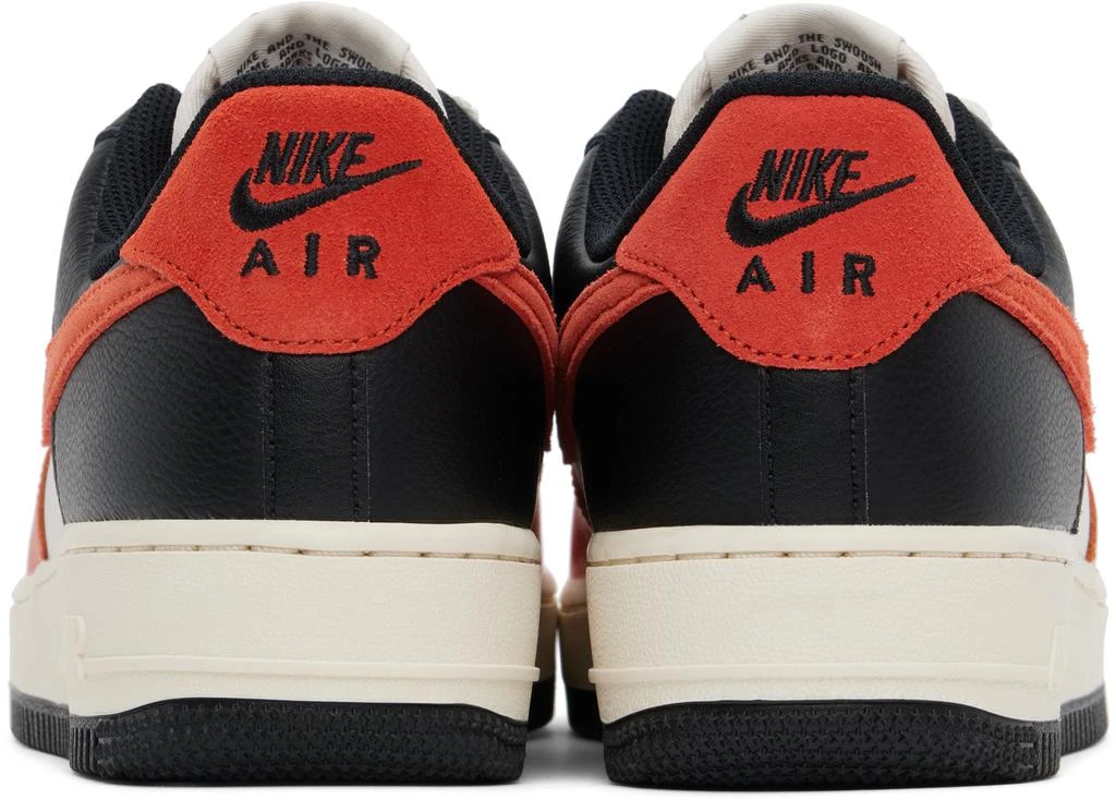 NIKE Black & Orange Air Force 1 '07 LV8 Sneakers 2
