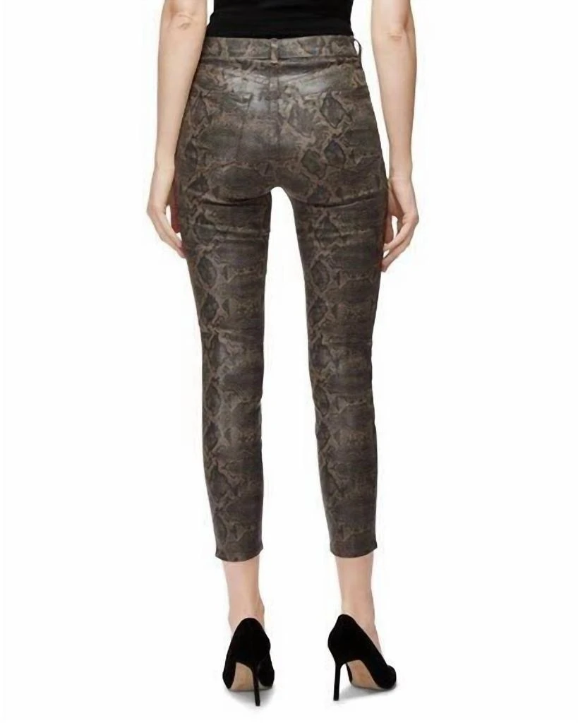 J Brand J Brand - Lillie High Rise Snake Print Skinny Coated Crop Jeans 3