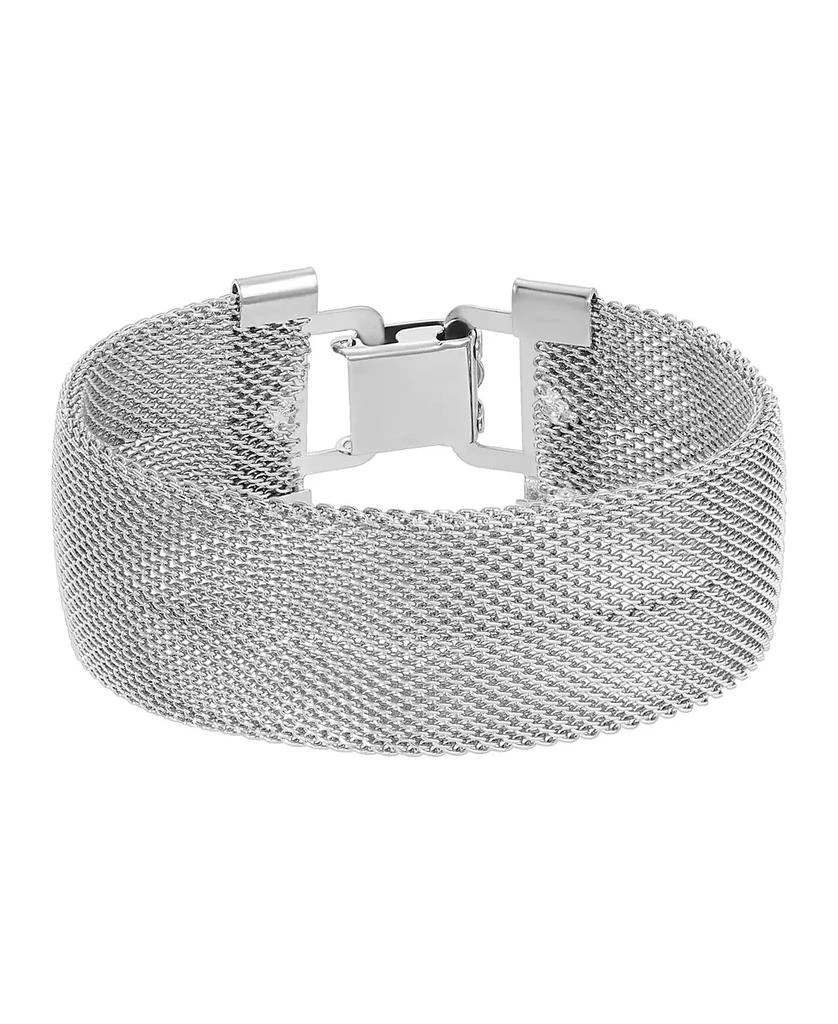 2028 Silver-Tone Mesh Clasp Bracelet 1