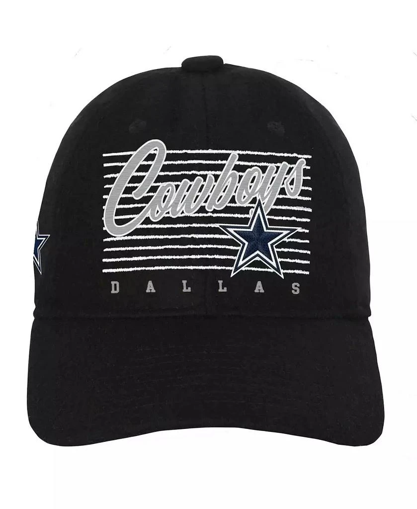 Outerstuff Big Boys and Girls Black Dallas Cowboys Retro Wooly Adjustable Hat 4