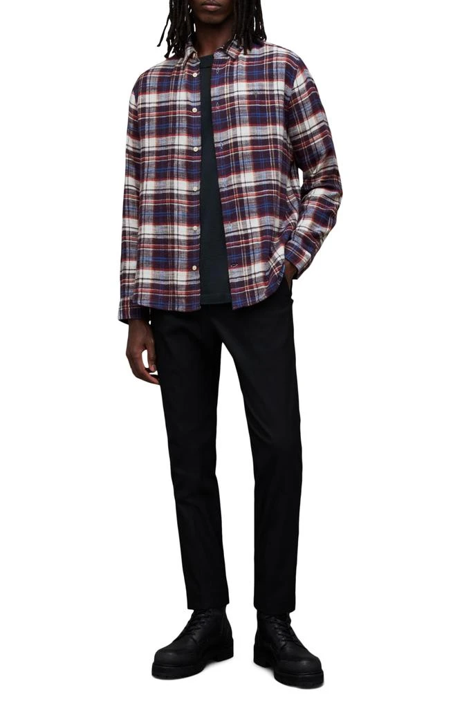 ALL SAINTS Lakeshort Plaid Flannel Button-Up Shirt 5
