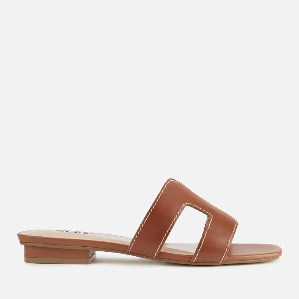 Dune DUNE LONDON WOMEN'S LOUPE LEATHER MULE SANDALS - TAN 1