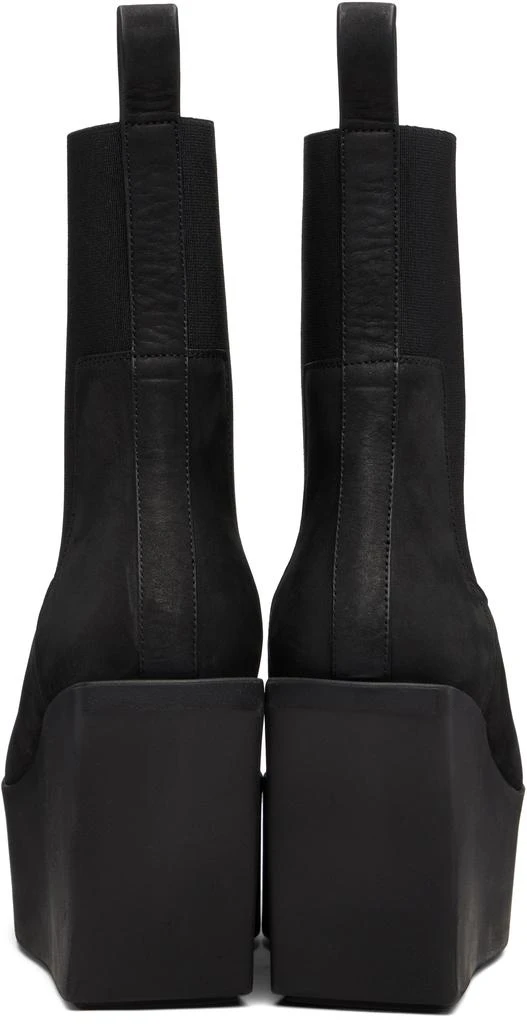Rick Owens Black Concordians Sliver Platform Beatle Chelsea Boots 2
