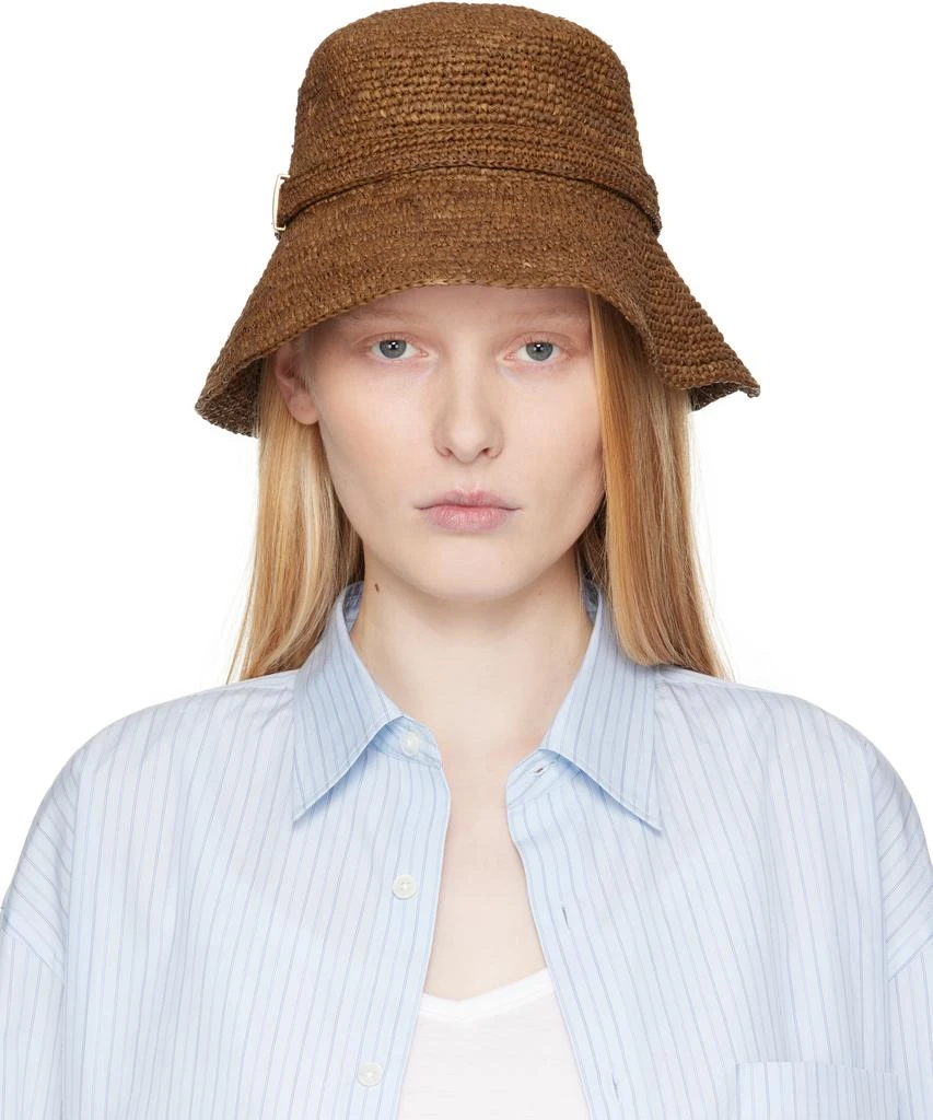 Rag & Bone Brown Lela Rollable Bucket Hat 1