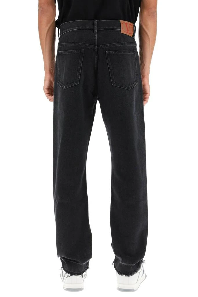 Valentino Valentino Logo Patch Straight-Leg Jeans 4