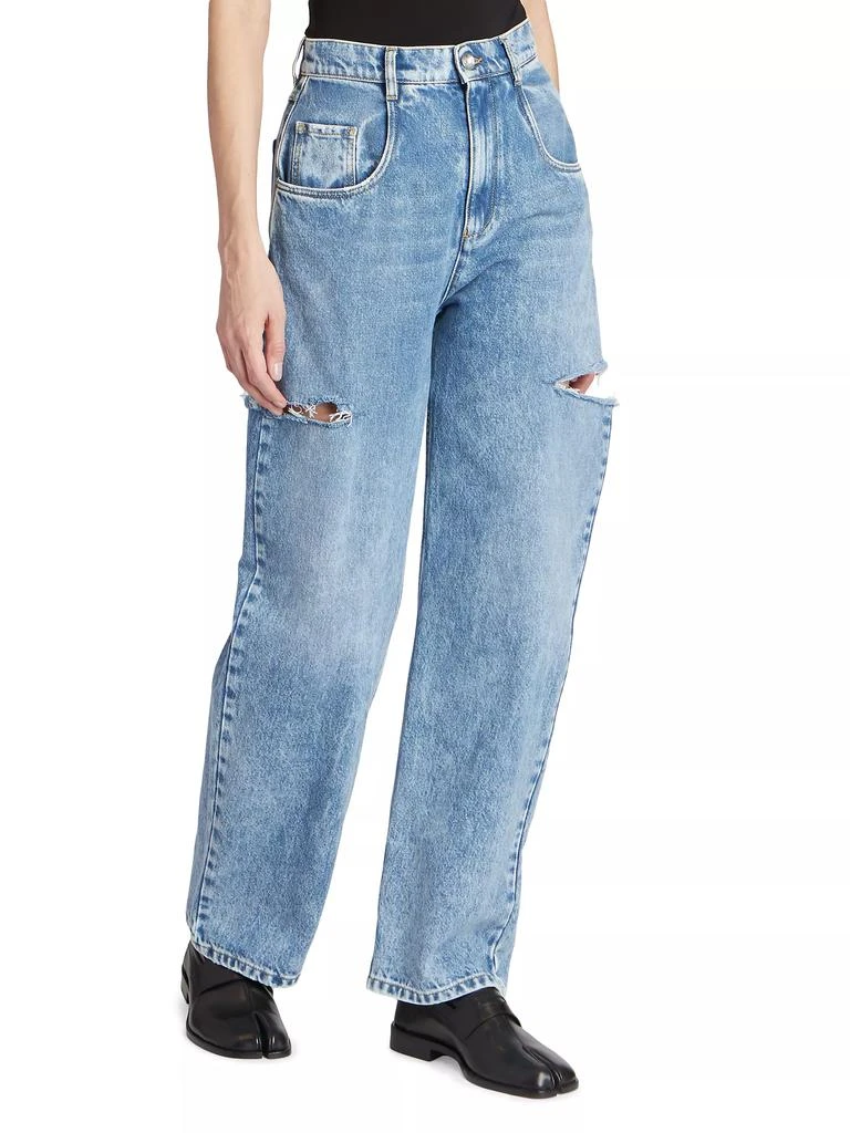 MAISON MARGIELA Wide-Leg Slashed Cut-Out Jeans 3