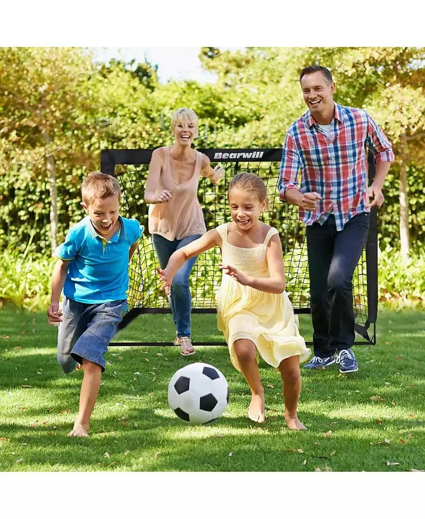 Bearwill Kids Soccer Goal Set of 2, 4x3FT Pop Up Backyard Goals with Training Kit - Includes Portable Nets, Ball, Cones, Ladder 
Targets 8