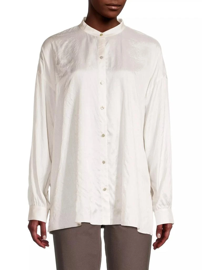 Eileen Fisher Boxy Silk Shirt 3