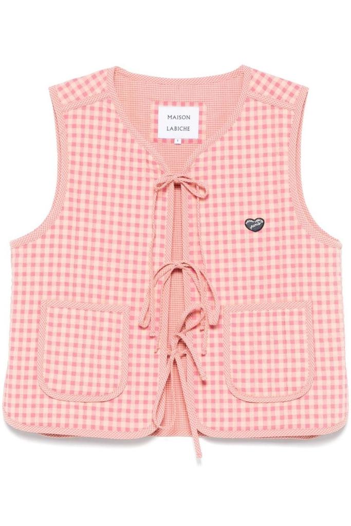 Maison Labiche Maison Labiche Gingham Tie Vest
