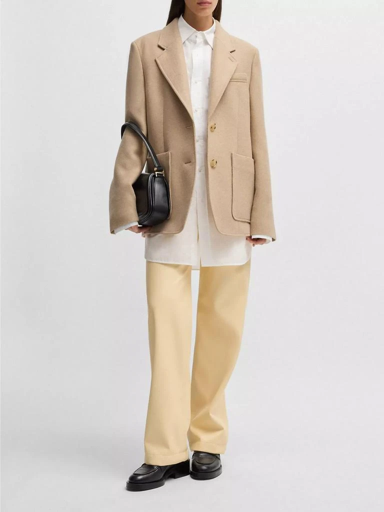 Hugo Boss Oversized-Fit Blazer in Melange Wool 6