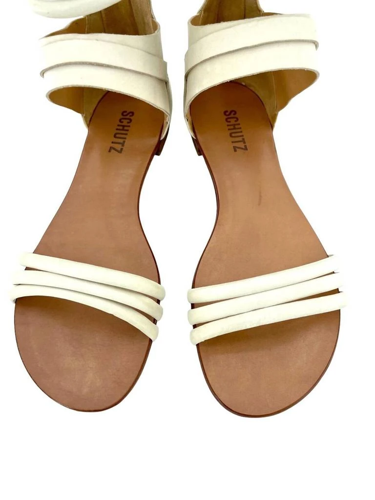 Schutz Schutz - Women's Soft Leather Strappy Gladiator Flat Sandals 3