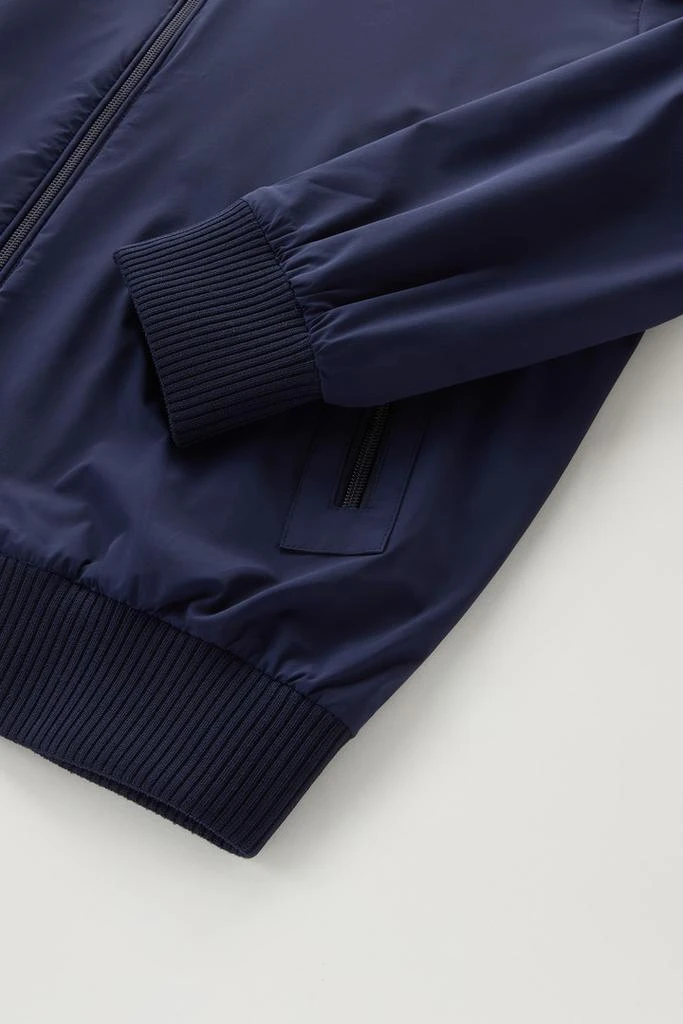 Woolrich Stretch Matt Finish Nylon Bomber Jacket - Men - Blue 3