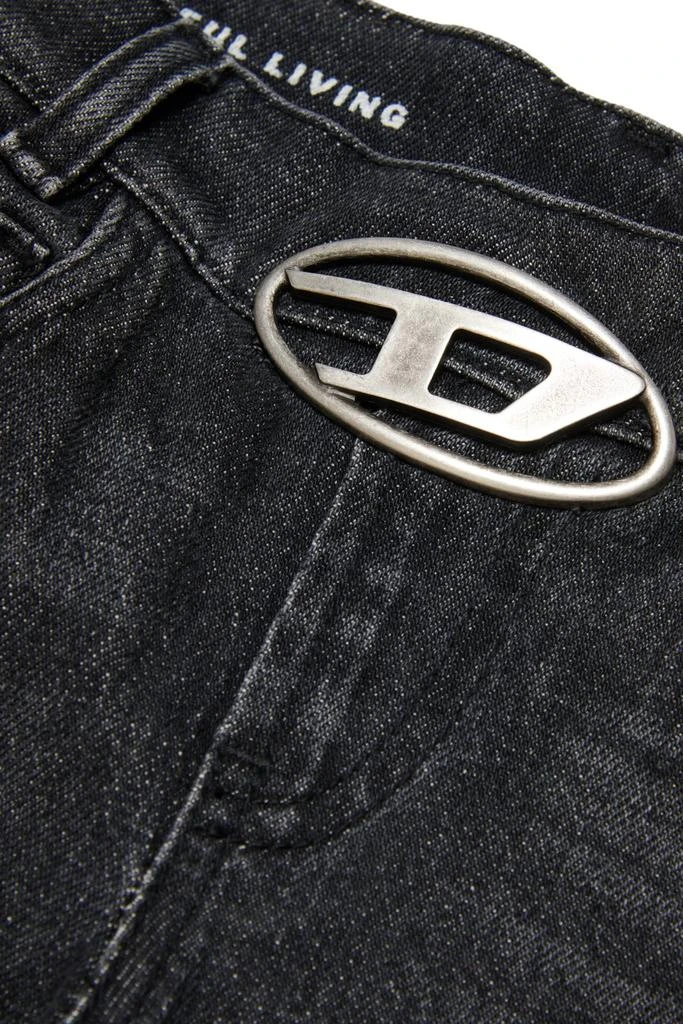 Diesel Diesel Kids 1969-D-Ebbey S2J Logo Plaque Flared Jeans 3