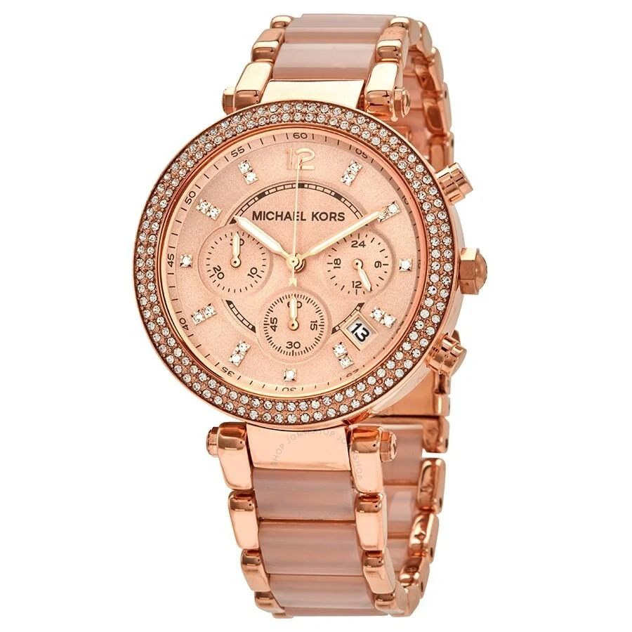 Michael Kors Parker Blush Dial Ladies Watch MK5896 1