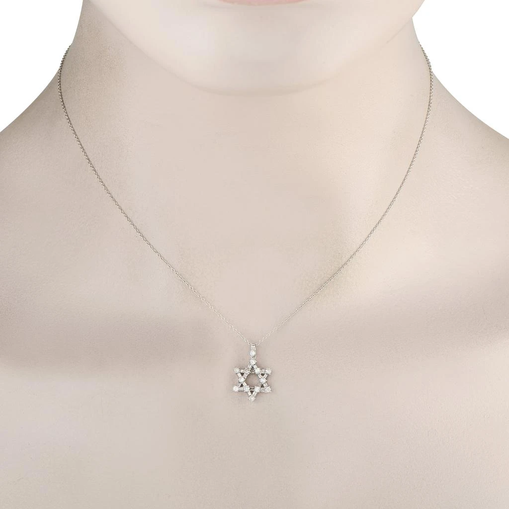LB Exclusive 14K White Gold 0.50ct Diamond Pendant Necklace PN16053 2