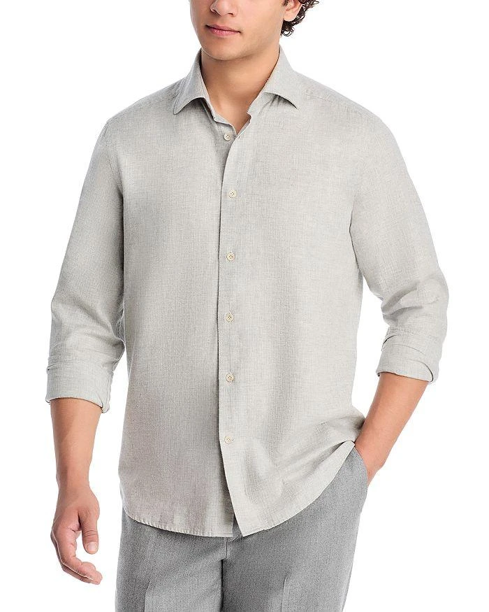 Jack Victor Stanton Cotton Herringbone Button Down Shirt 1