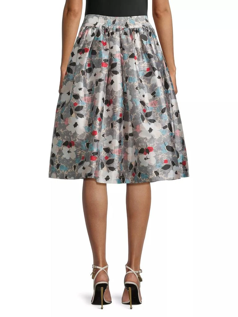 Frances Valentine Barbara Poppy Satin Midi-Skirt 5