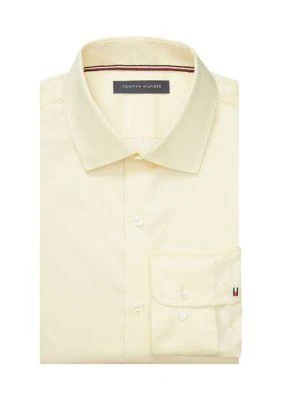 Tommy Hilfiger Hilfiger Men S Th Flex Slim Fit Twill Dress Shirt 1