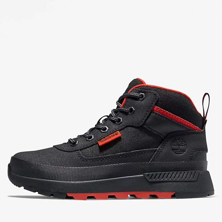 Timberland Field Trekker Hiking Boot for Youth in Black/Red 7