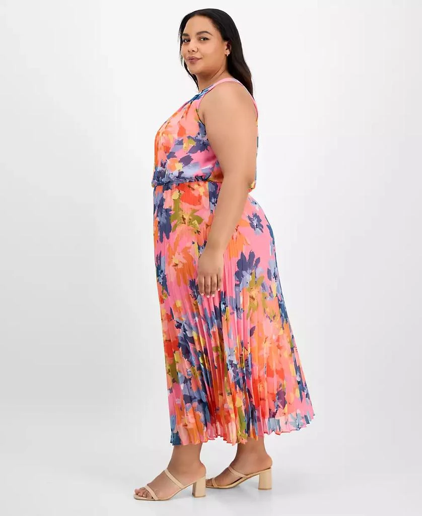 Robbie Bee Plus Size Printed Pleat-Skirt Maxi Dress 2