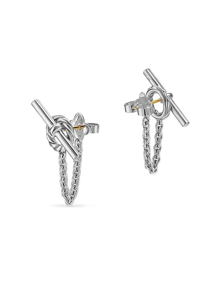 David Yurman DY Mercer Bold Toggle Chain Stud Earrings in Sterling Silver, 50.4MM 3