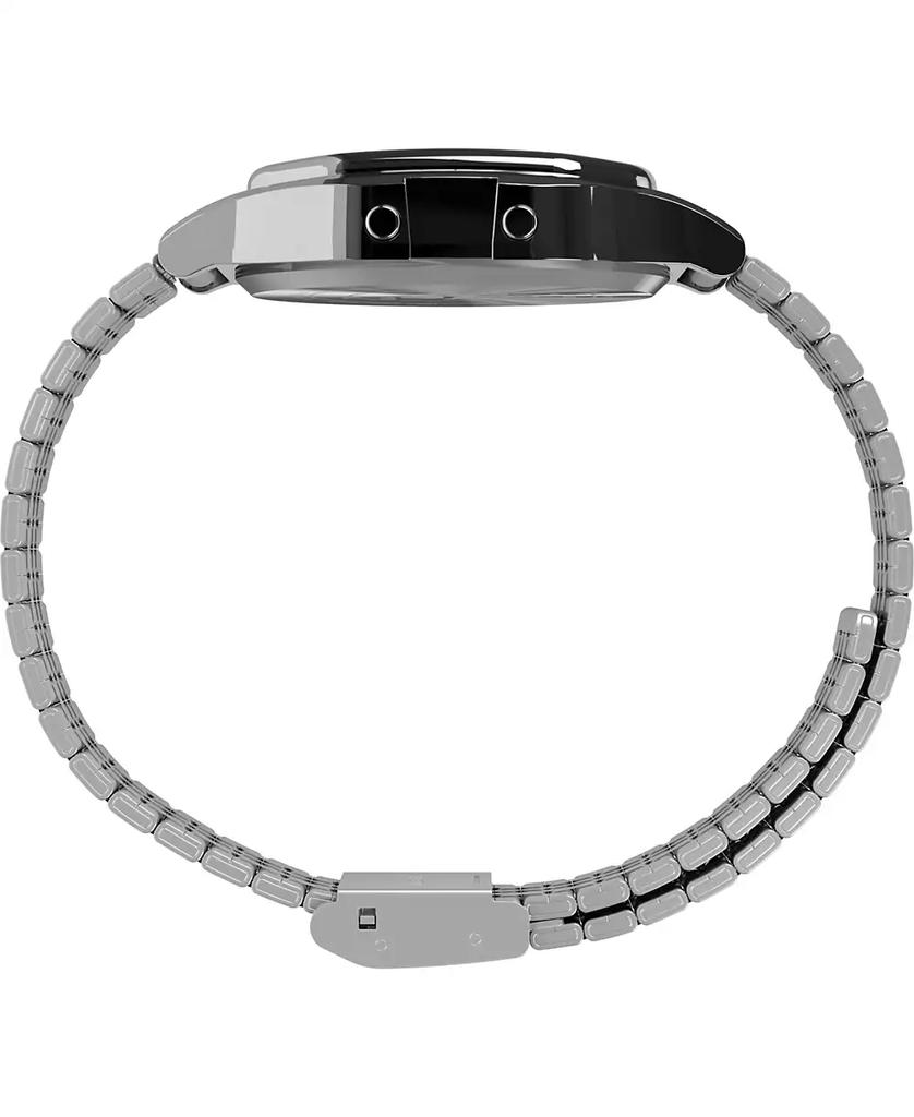 Timex Men's Quartz Digital Silver-Tone Stainless Steel Watch, 34mm