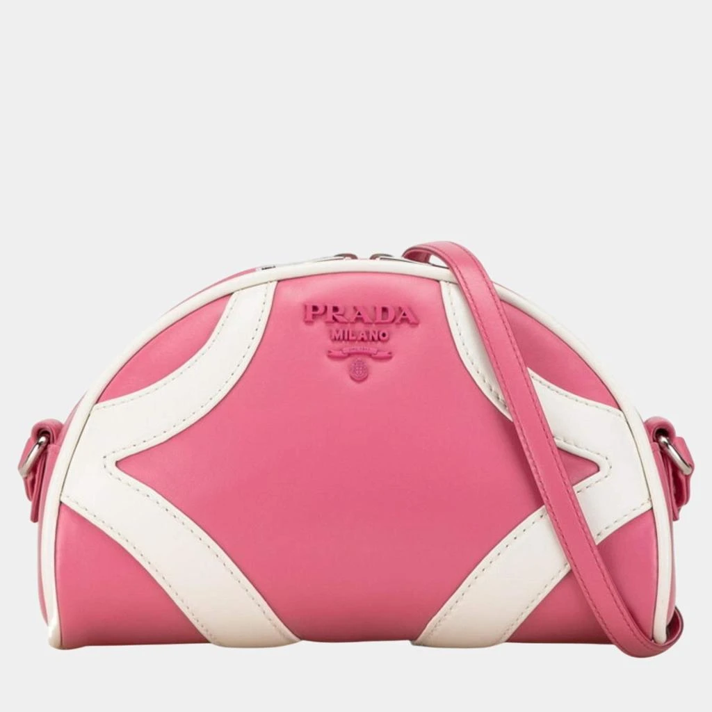 Prada Prada Pink White Calfskin Bag 1
