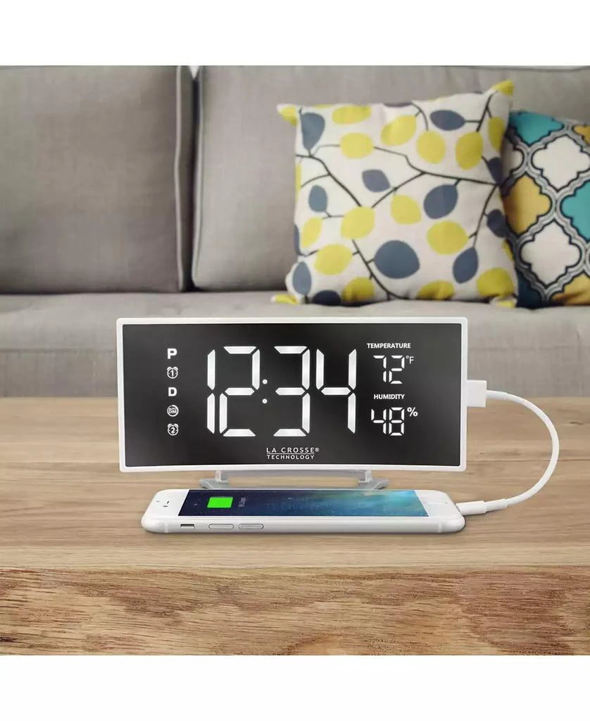 La Crosse Technology 602-249 Curved Mirror LED Alarm Clock 3