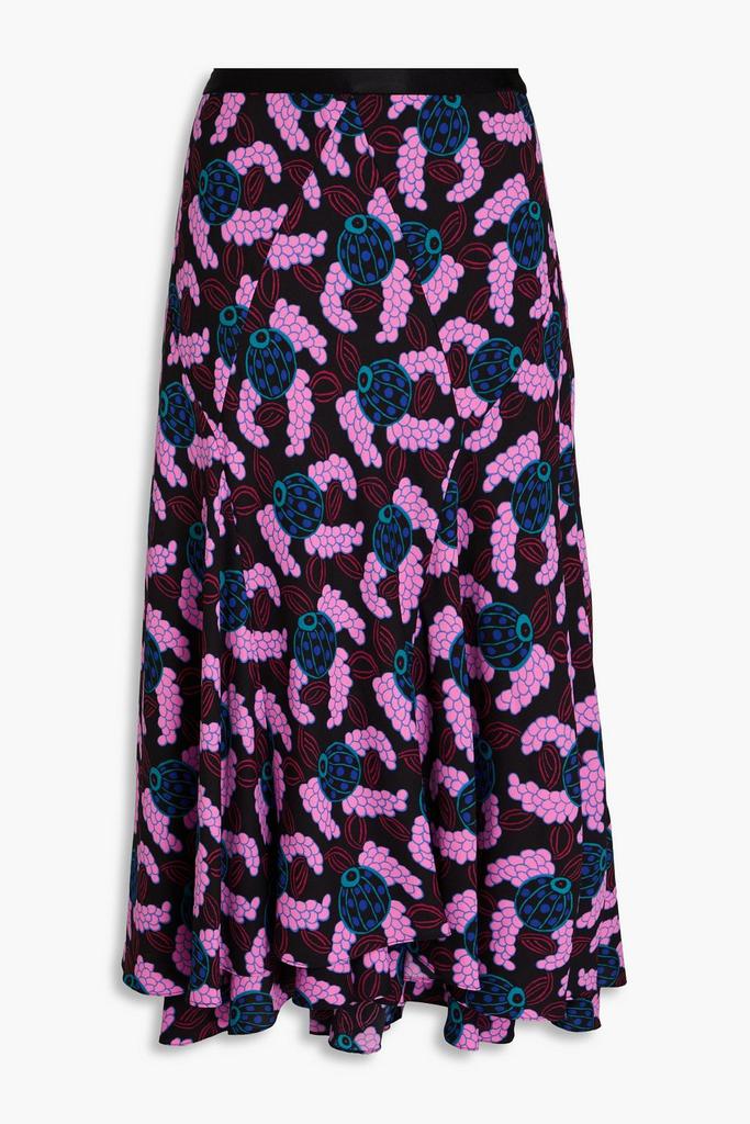 Diane von Furstenberg Debra printed crepe midi skirt