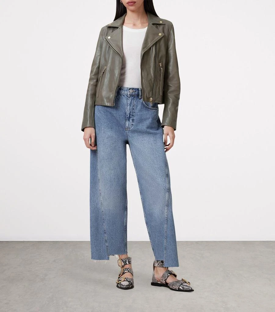 ALL SAINTS Leather Dalby Biker Jacket 3