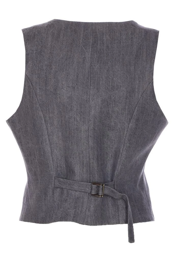 LIU •JO Liu Jo V-Neck Buttoned Denim Gilet 2