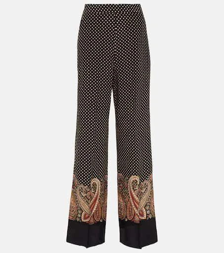 ETRO Velvet wide-leg pants 1