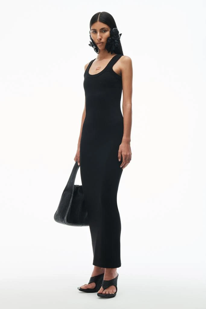 Alexander Wang Logo Rib-Knit Tank Maxi Dress 1